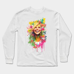 Power Girl Summer Designe #3 by Farbrausch Art 2023. Long Sleeve T-Shirt